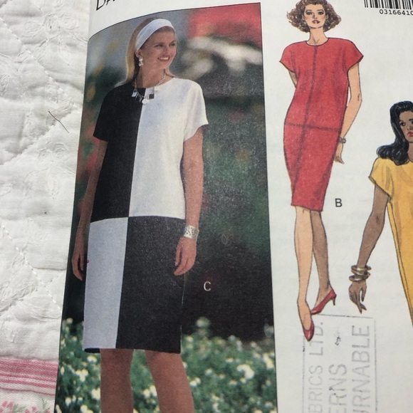 Butterick David Warren Dress Pattern 5434 - 12/14/16 cut to 16 - Picture 4 of 7